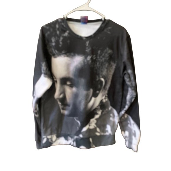 Rage On Other - Rage On Mens Size Medium M Pullover Long Sleeve Sweatshirt Black Gray White14945